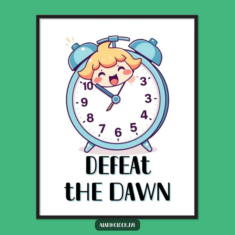 Funny Smashing Alarm Clock Poster - Hilarious Morning Rage Art Print!
