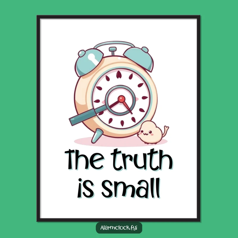 Funny Curious Alarm Clock Poster: Decorate with Intrigue and Whimsy