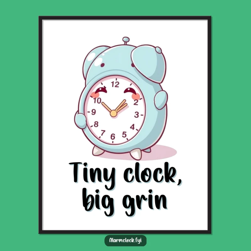 Funny Mischief Clock Poster: Sneaky Alarm Art, Hilarious Decor for Pranksters