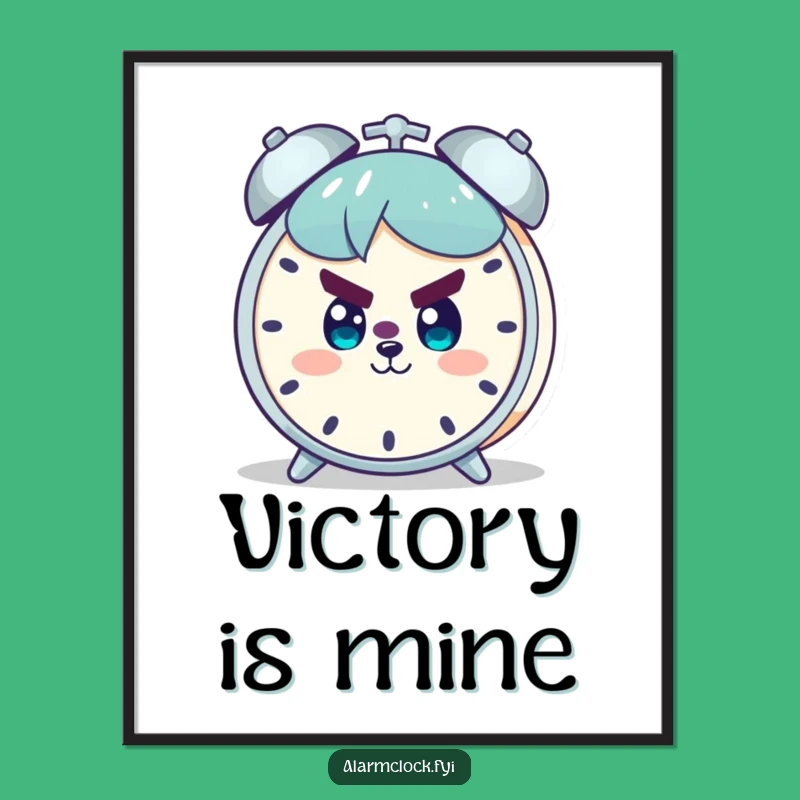 Funny Motivational Poster: Determined Character's Smile, Inspiring and Funny Wall Decor