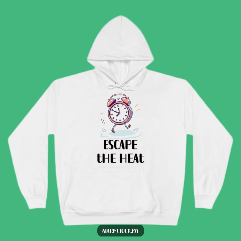 Funny Melting Clock Hoodie: Cozy Escape from Morning Rush, Ideal Funny Gift
