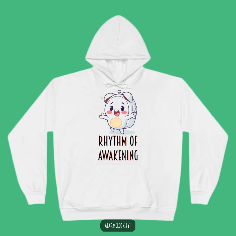 Funny Happy Character Dancing Alarm Hoodie, Cozy Humorous Gift for Dancing Enthusiasts