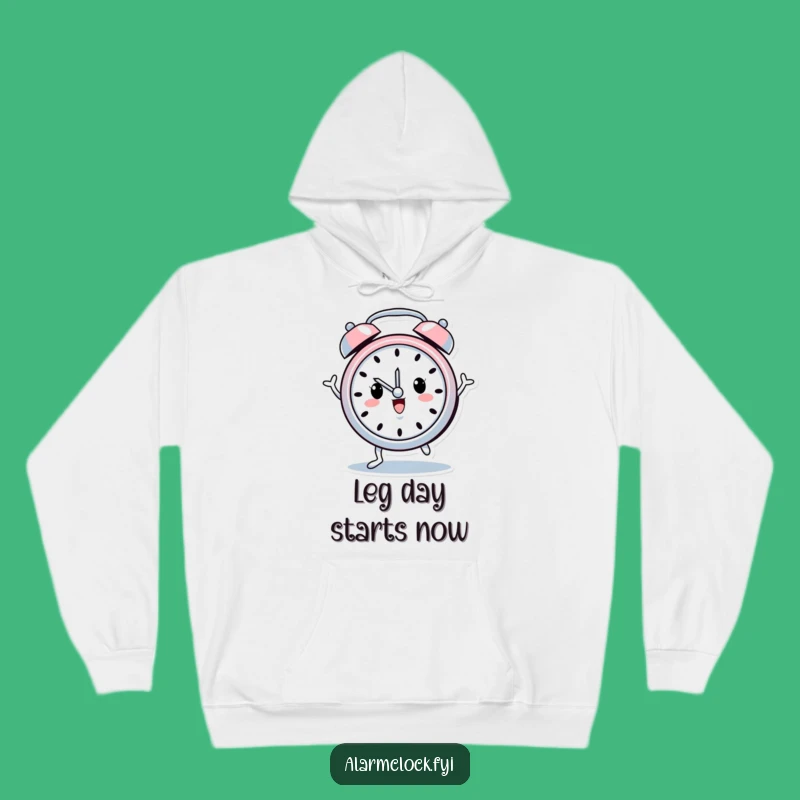 Funny Dancing Alarm Clock Hoodie: Cozy and Cheerful Morning Comfort Gift
