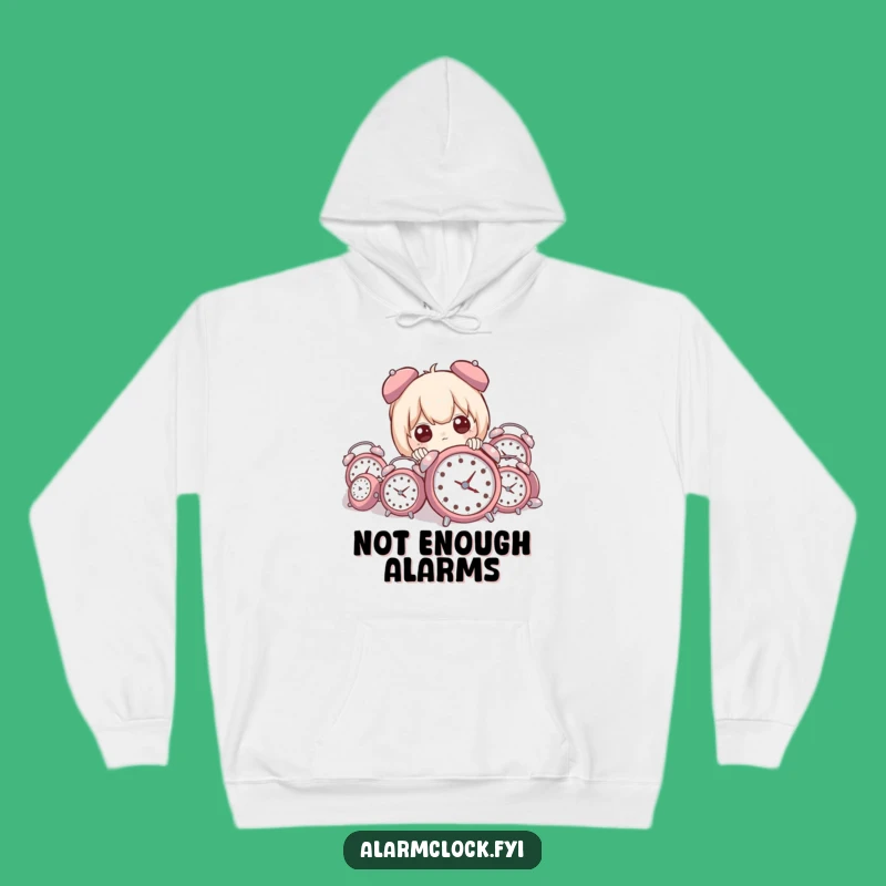 Funny Alarm Clock Pile Peeker Hoodie - Cozy & Hilarious Gift for Sleepyheads!