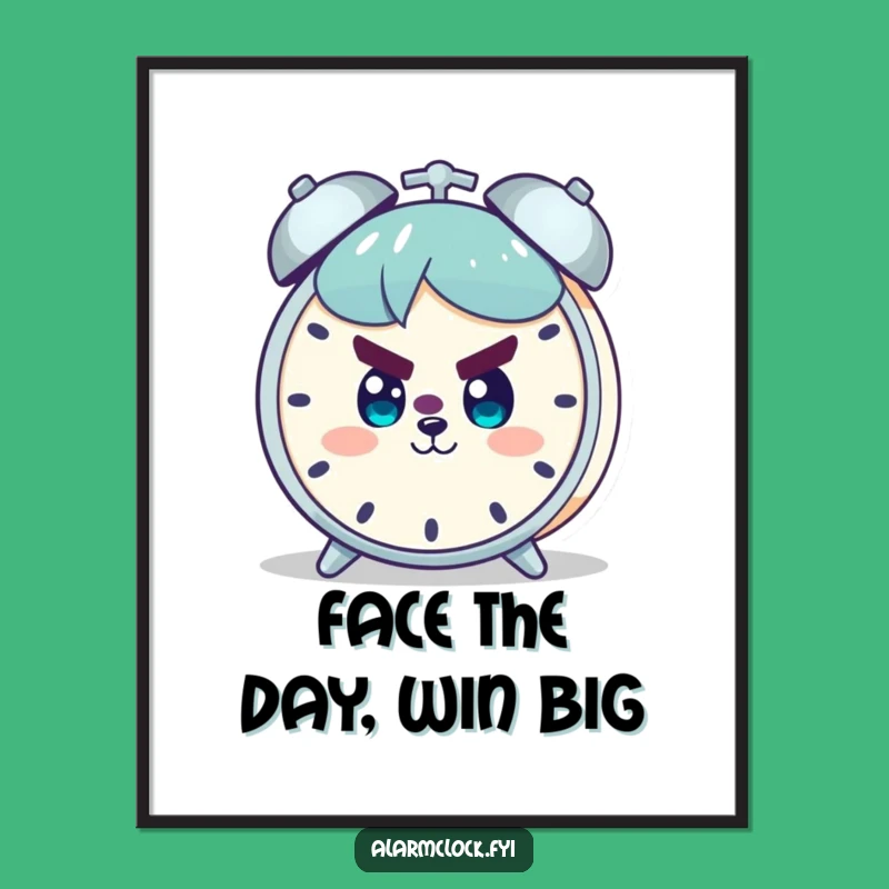 Funny Free Printable Wall Art: Determined Warrior, Inspiring Morning Decor