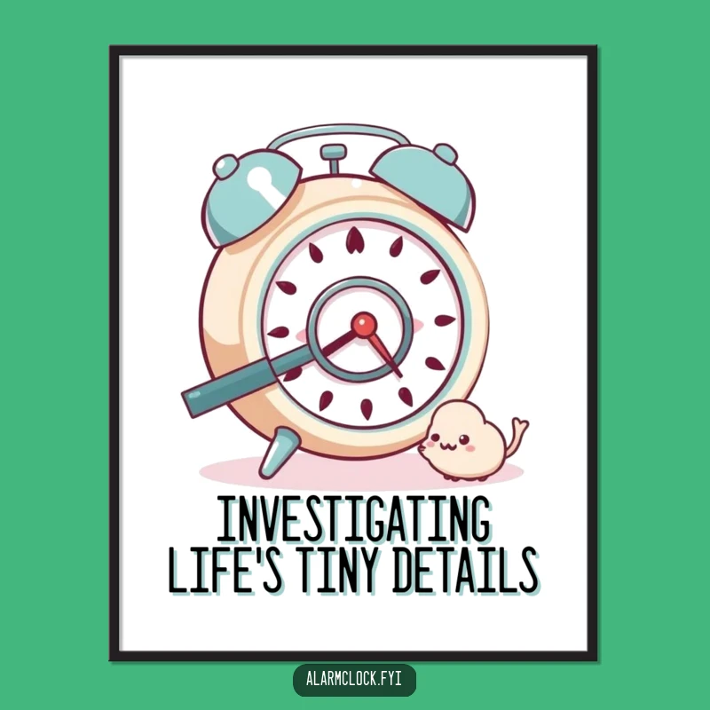 Funny Free Printable Wall Art: Curious Alarm Clock, Intriguing Decor