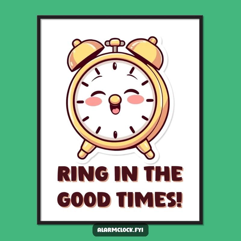 Funny Free Printable Wall Art: Giggling Clock Character Quirky Downloadable Decor