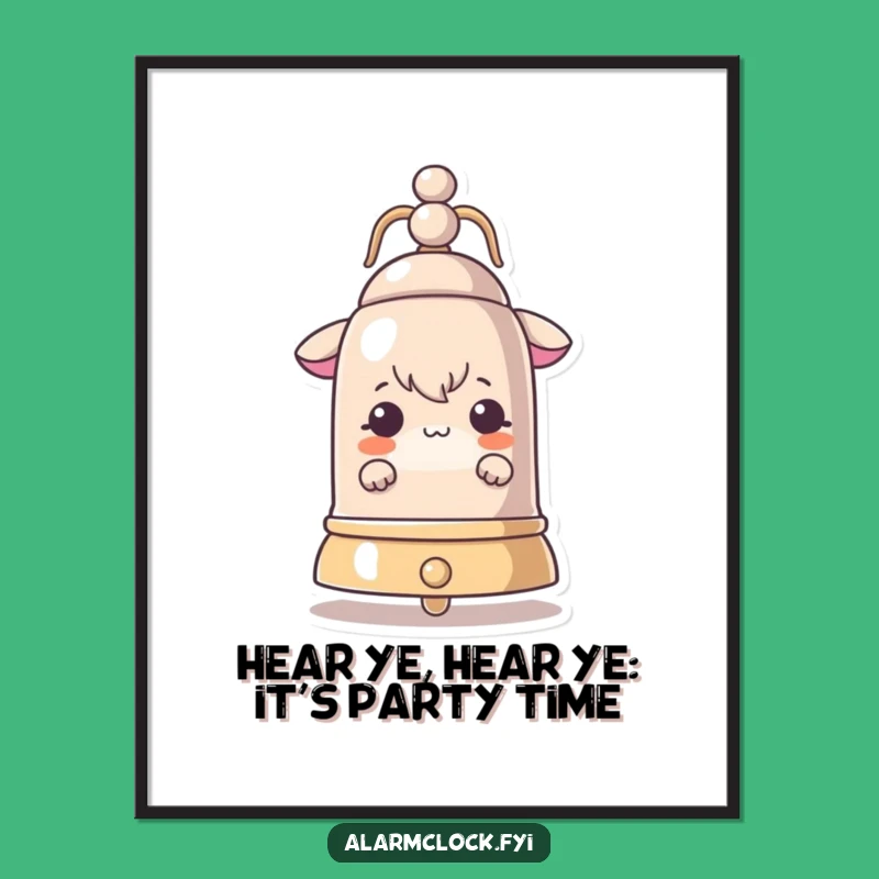 Free Printable Funny Wall Art: Curious Bell Character Downloadable Decor