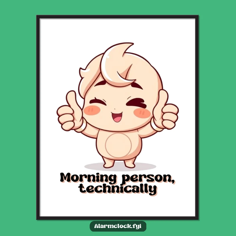 Free Printable Winking Wall Art: Morning Optimist Downloadable Decor