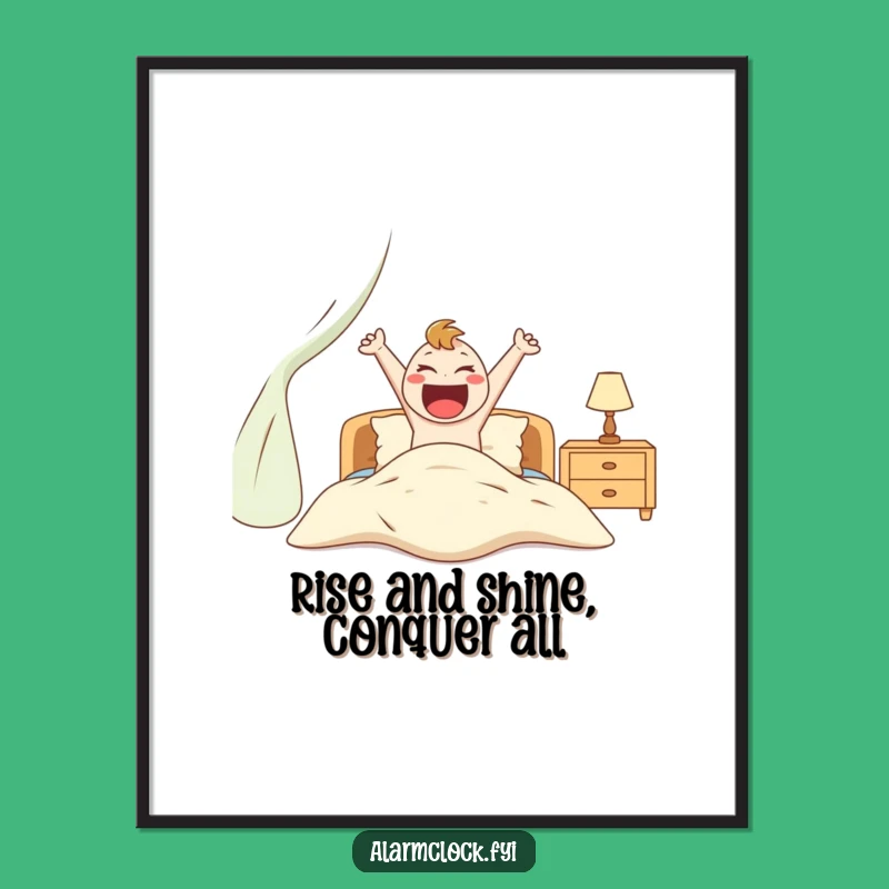 Funny Free Printable Wall Art: Jumping Character Hilarious Downloadable Art