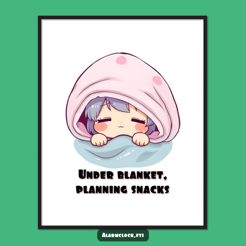 Funny Free Printable Wall Art: Groggly Blanket Peek Meme Decor - Downloadable Gift