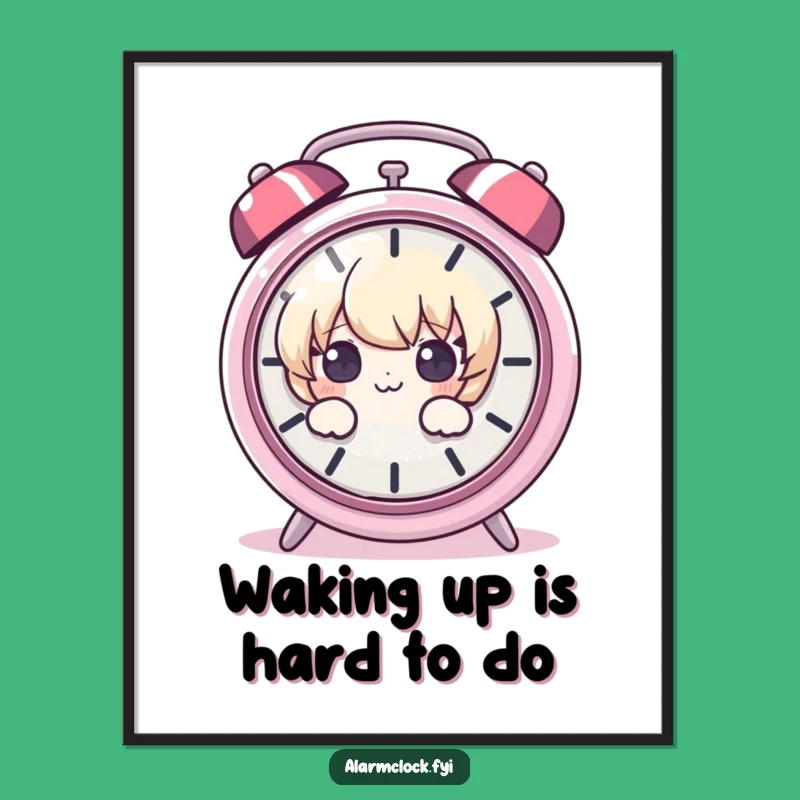 Funny Free Printable Wall Art: Curious Character Alarm, Humorous Downloadable Art for Your Home