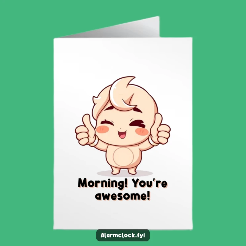 Free Printable Winking Birthday Card: Morning Vibe Downloadable Gift