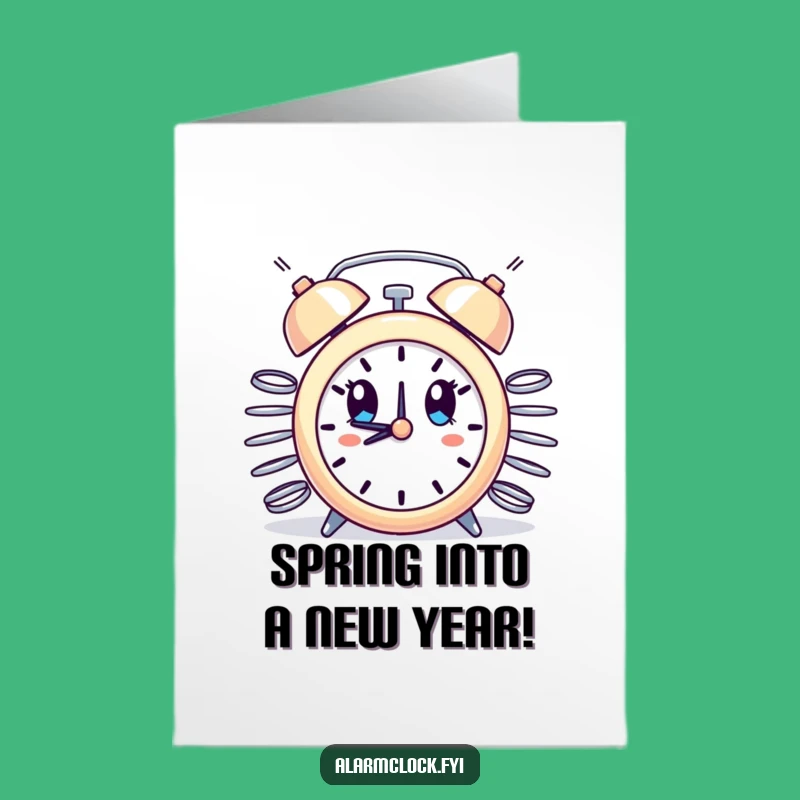 Free Printable Funny Birthday Card: Spring-Loaded Shock Clock - Laughable Downloadable Gift
