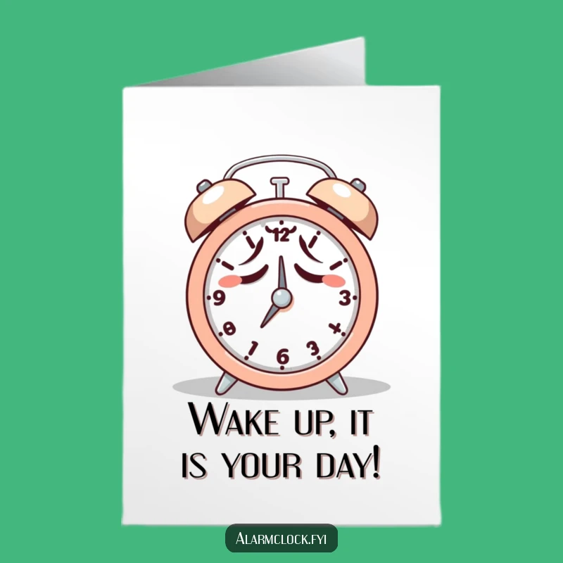 Free Printable Snooze Birthday Card: Tired Character Reluctant Humorous Downloadable Gift