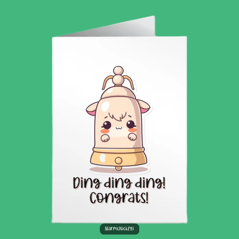 Free Printable Congrats Card: Curious Bell Character Downloadable Gift