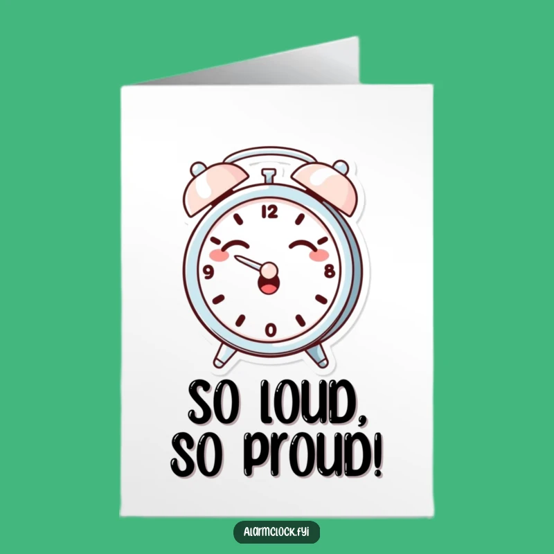 Free Printable Congratulations Card: Giggling Clock - Humorous DIY Gift