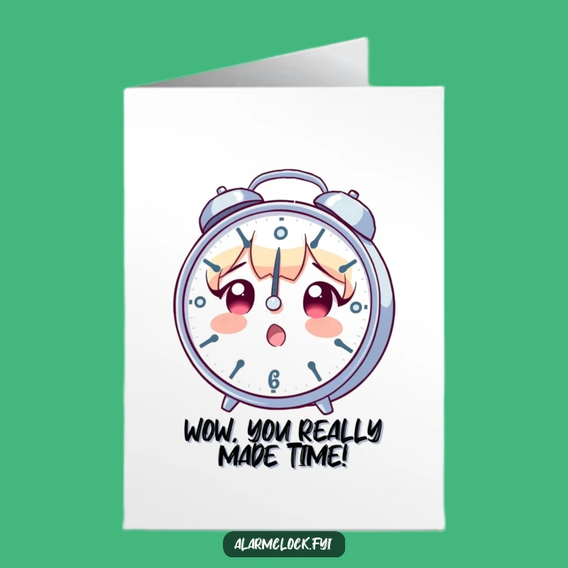 Free Printable Spinning Clock Congrats Card - Funny Time Flies Gift