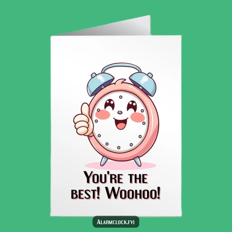 Funny Free Printable Congrats Card: Thumbs Up Alarm for Celebrating Wins