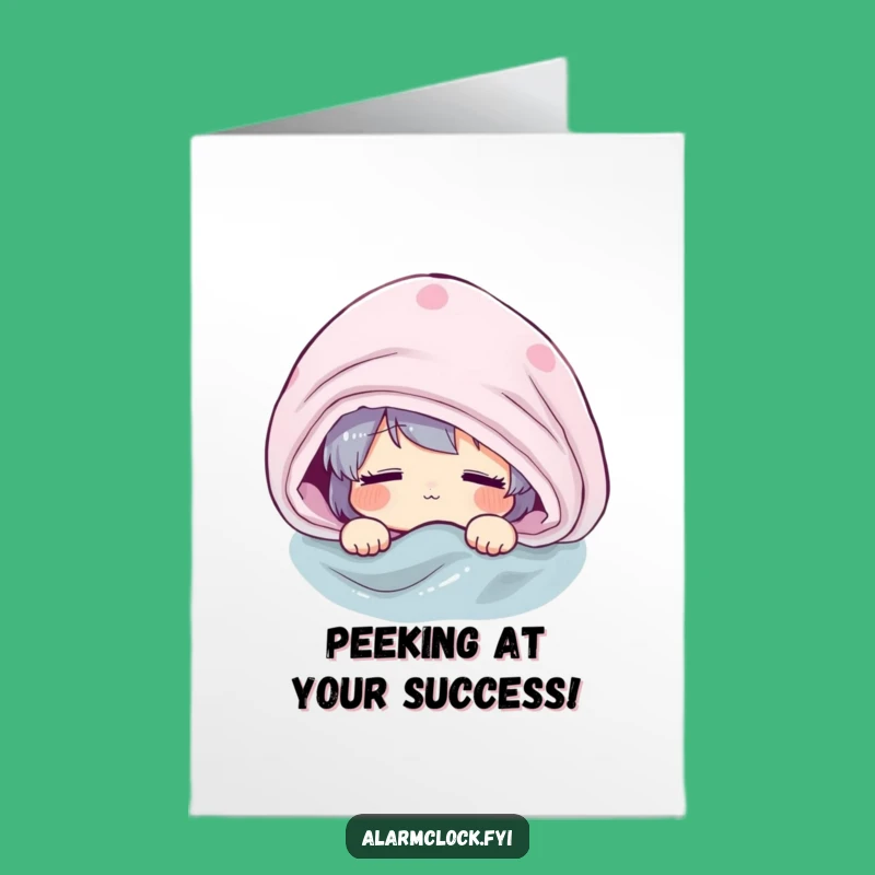 Free Printable Congrats Card: Groggly Peek Meme for Low-Key Success Gift