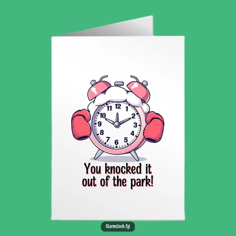 Free Printable Boxer Clock Funny Congrats Card - Epic Downloadable Winner Gift