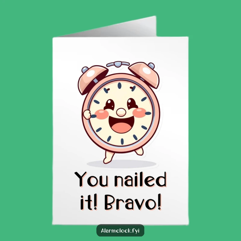 Free Printable Congrats Card: Determined Alarm Grabber for Your Next Big Win Gift