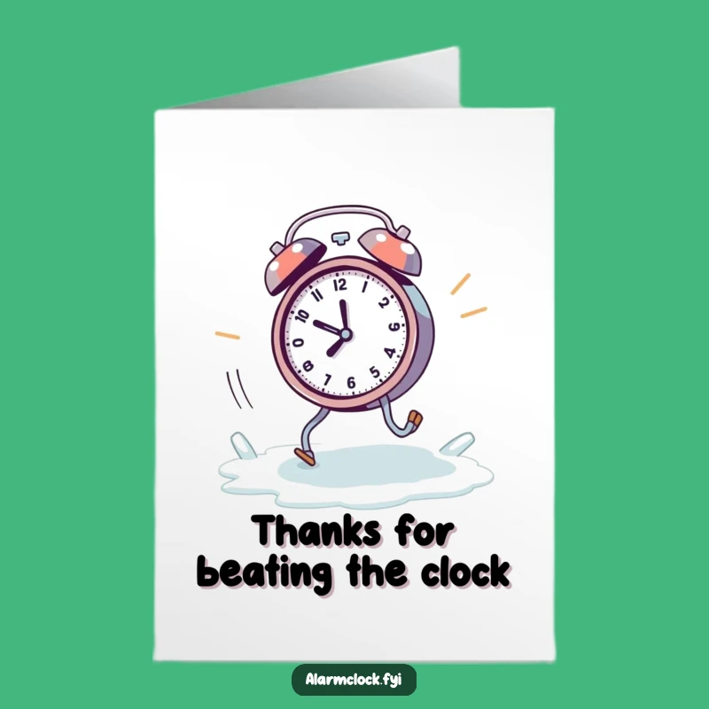 Free Printable Melting Clock Thank You Card - Thanks for Cooling Down Funny Gift