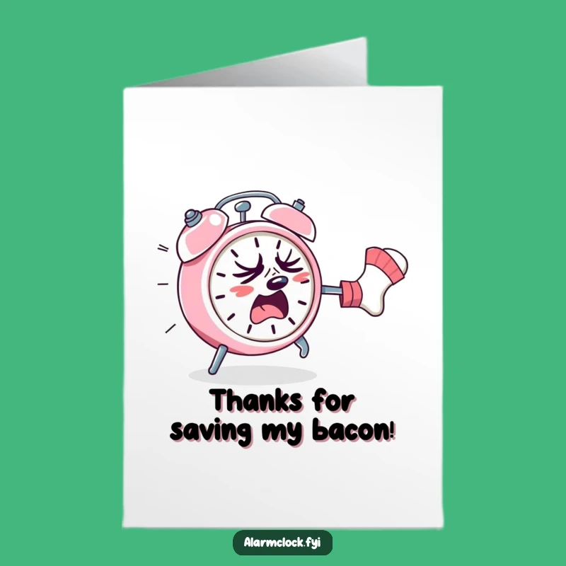 Free Printable Thank You Card: Frantic Clock's Escape - Hilarious Downloadable Appreciation