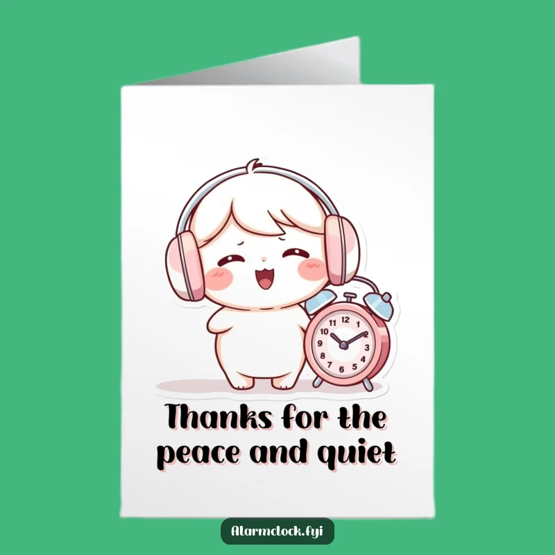 Free Printable Thank You Card: Thanks for the Quiet, Funny Downloadable Gift!