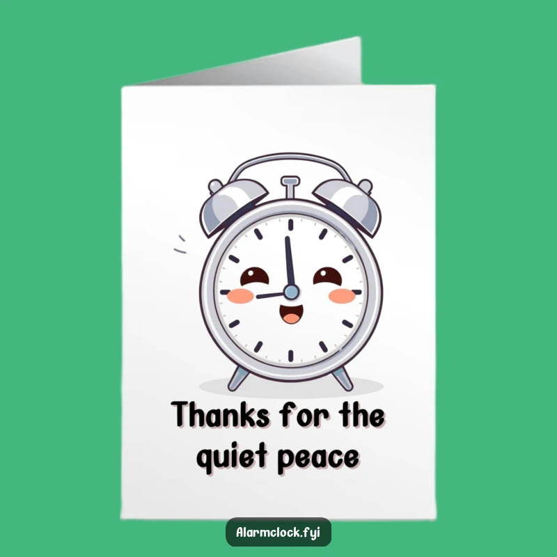 Free Printable Thank You Card: Grateful for Quiet - Downloadable Relaxing Gift