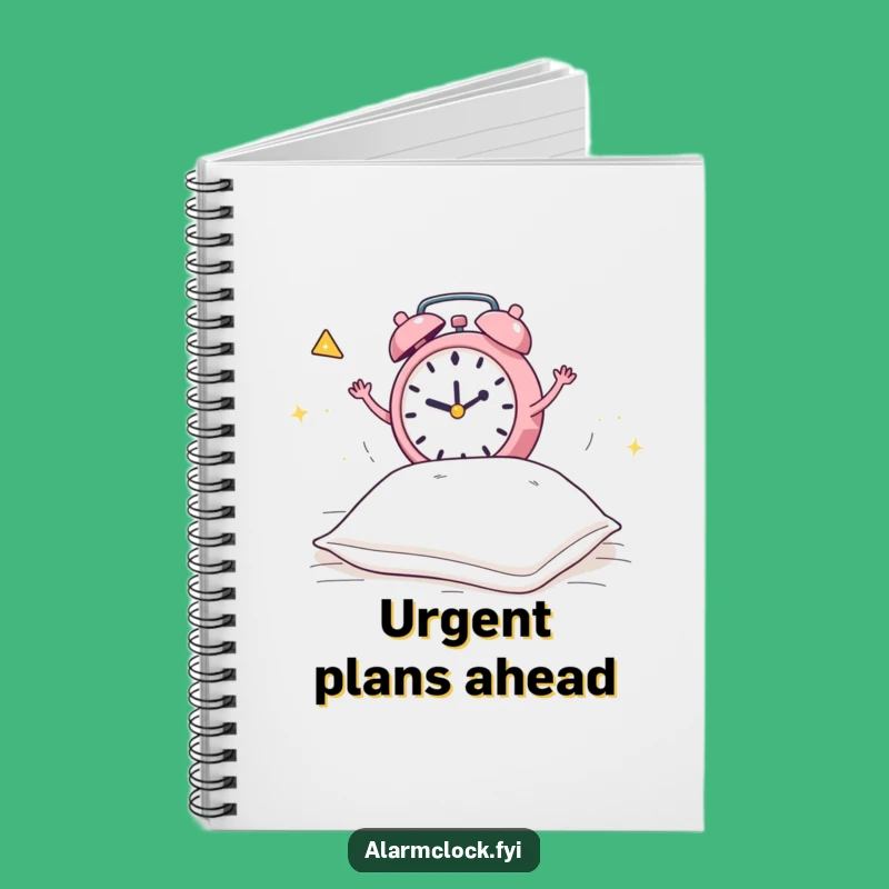 Funny Alarm Clock Pillow Bed Jump Notebook: Hilarious Journal for the Roused