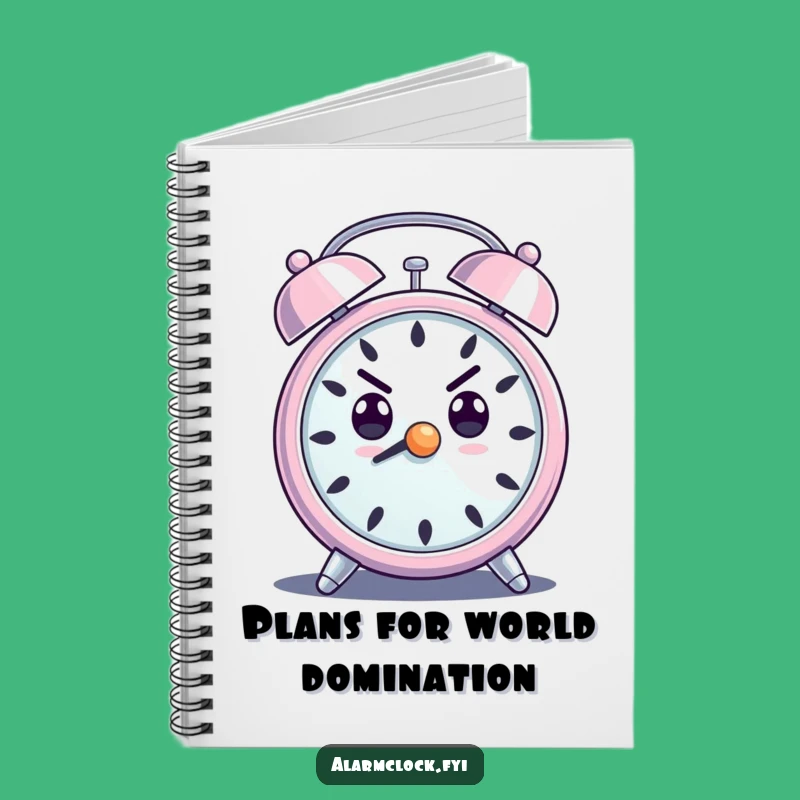 Funny Determined Alarm Clock Notebook - Loud Ringing Motivational Journal