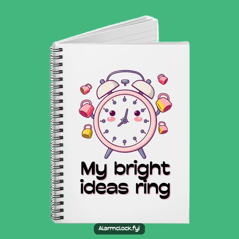 Funny Juggling Alarm Clock Notebook: Jot Down Ideas with Playful Morning Energy