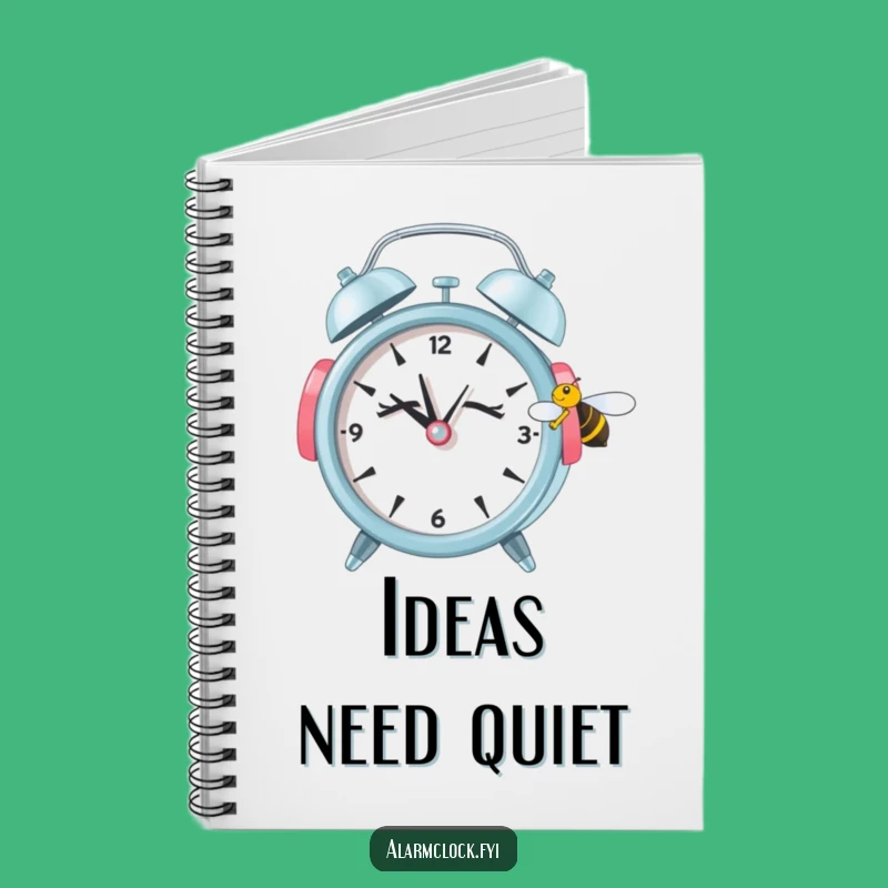 Funny Sleepy Alarm Clock Bee Notebook - Hilarious Journal for Quiet Thoughts