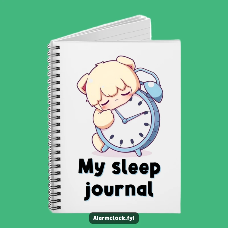 Funny Sleepy Hugging Alarm Clock Notebook - Cozy Morning Dream Journal