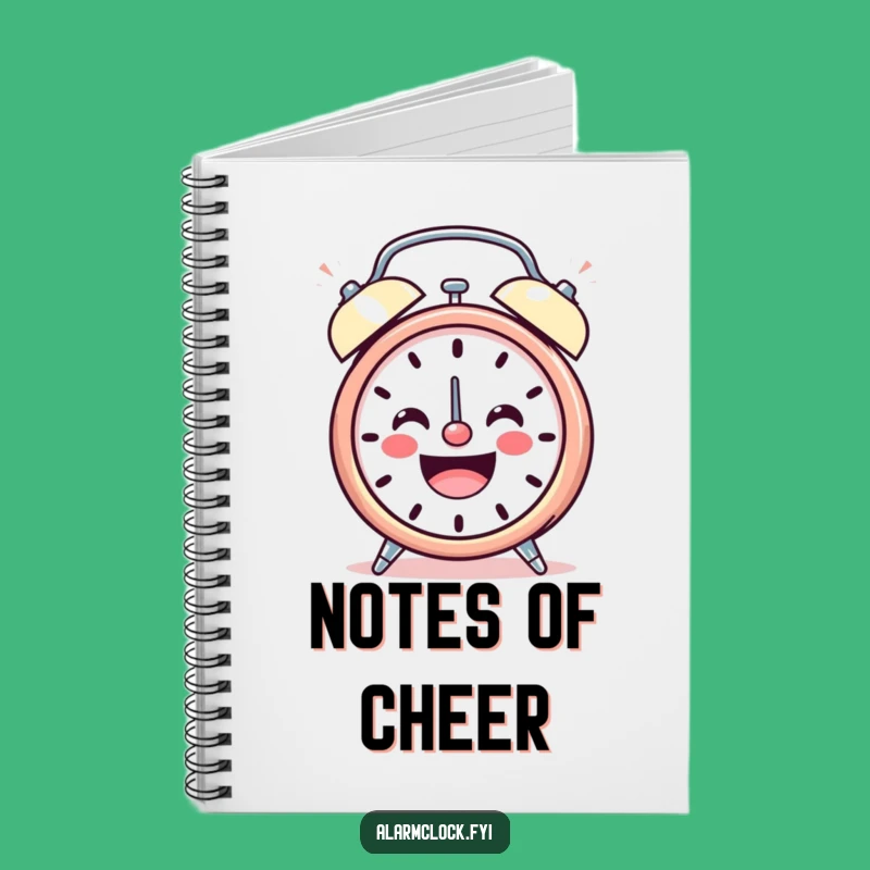 Funny Cheerful Alarm Clock Notebook, Happy Ringing Journal, Ideas Gift