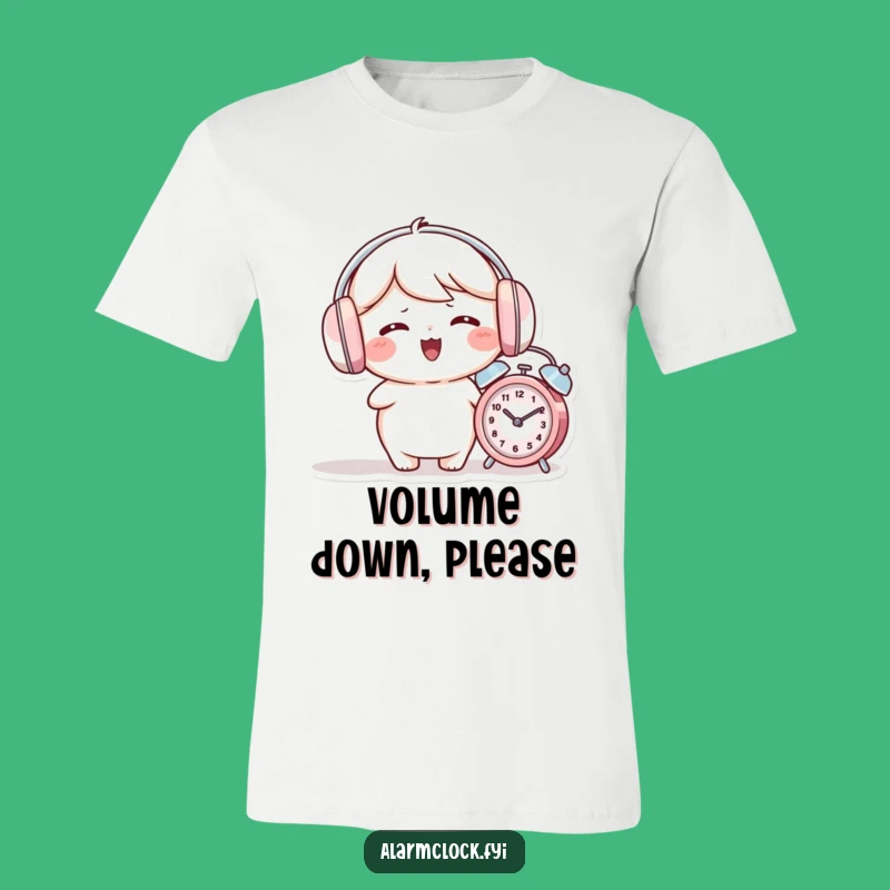 Funny Earmuffs Alarm Clock T-Shirt: Humor for Loud Mornings, Funny Gift!