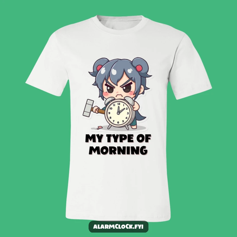 Funny Smashing Alarm Shirt - Determined Character Tee, Perfect Gift