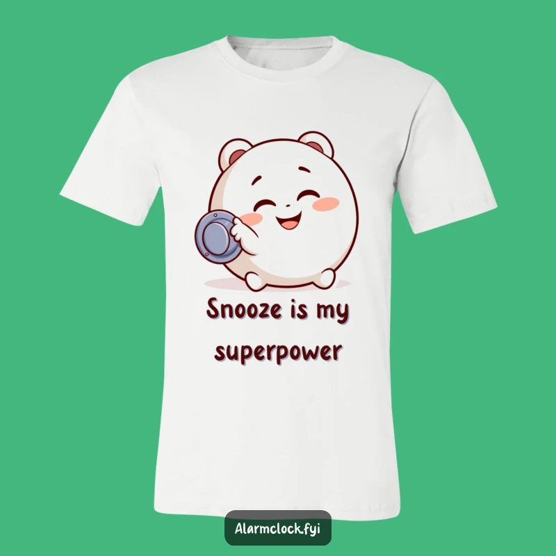Funny Snooze Button Character T-Shirt - Hilarious Morning Gift for Sleepyheads