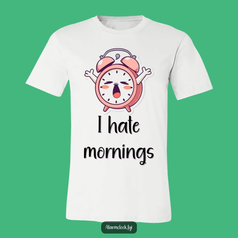 Funny Sleepy Alarm Clock T-Shirt: Official Uniform for Early Morning Grumps