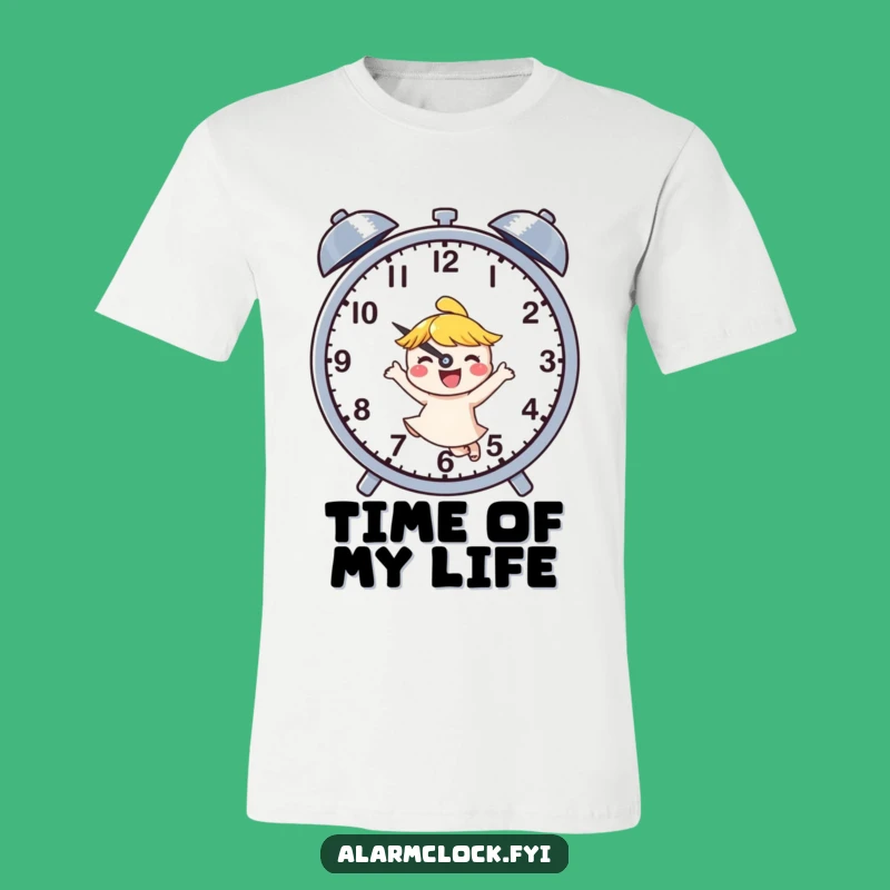 Funny Joyful Dancing Character T-Shirt - Time Flew, Let's Dance!