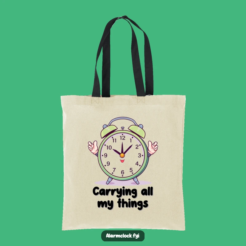Funny Juggling Clock Hands Tote Bag - Practical and Hilarious 'Got Time?' Bag