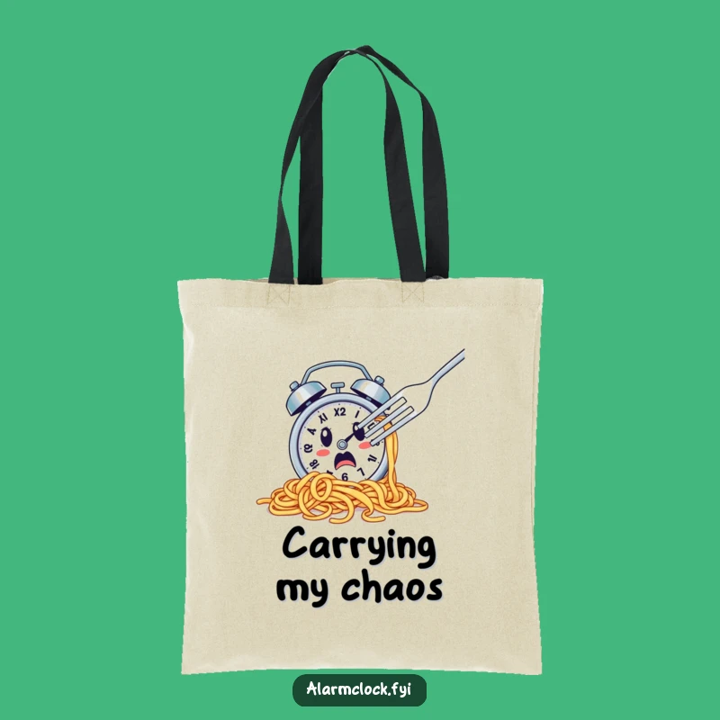 Funny Spaghetti Clock Tote Bag: Carry Your Love for Pasta Gift