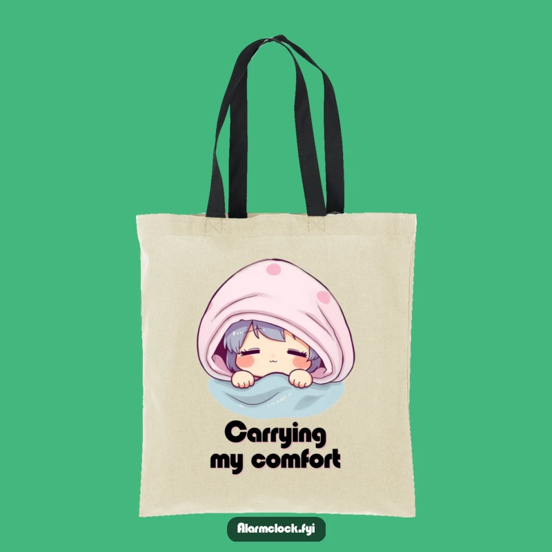 Funny Groggly Peeking Tote Bag: Carry Your Morning Grumbles Anywhere