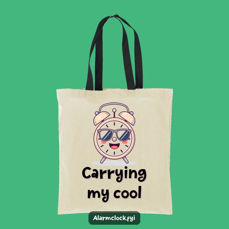 Funny Cheerful Alarm Clock Tote Bag: Carry Your Sunshine Everywhere You Go