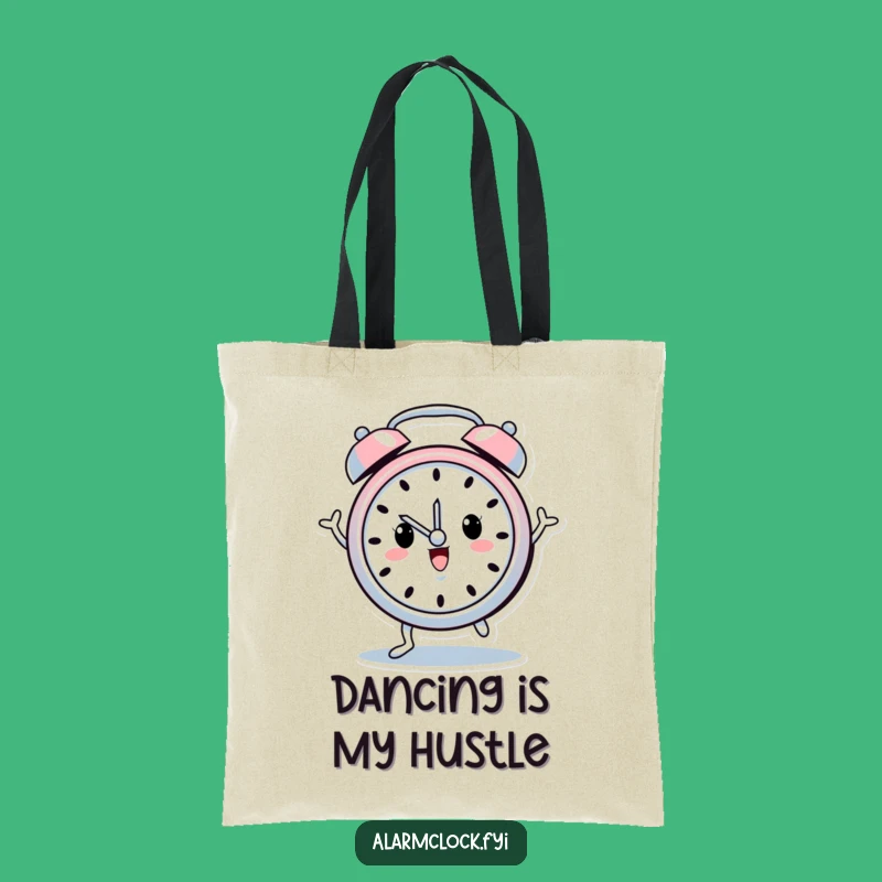 Funny Dancing Alarm Clock Tote Bag: Carry Your Cheer Everywhere Gift