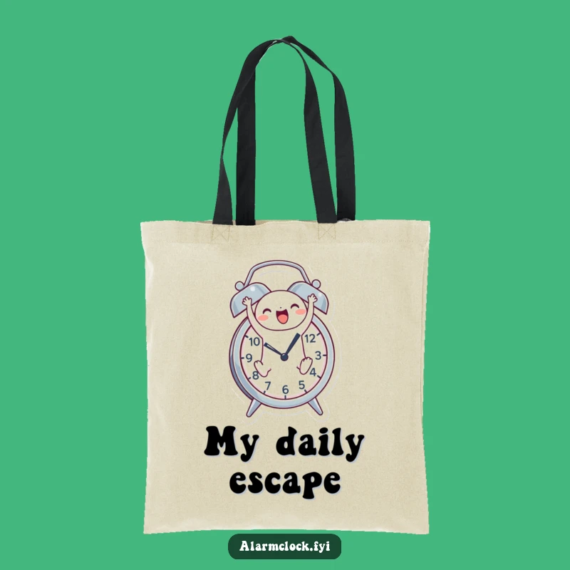 Funny Leaping Character Alarm Clock Tote Bag - Daily Energy, Excellent Funny Gift