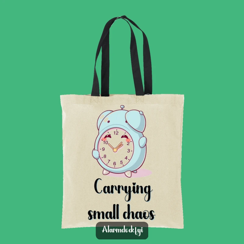 Funny Mischief Clock Tote Bag: Prankster's Carryall, Great Hilarious Gift