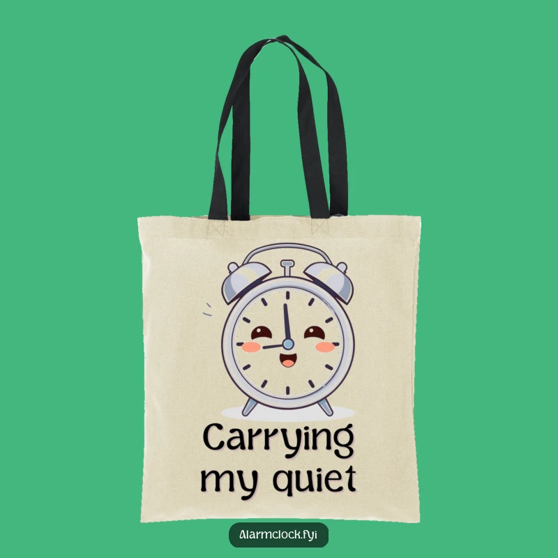 Funny Relief Clock Tote Bag: Morning Victory Carryall, Great Hilarious Gift