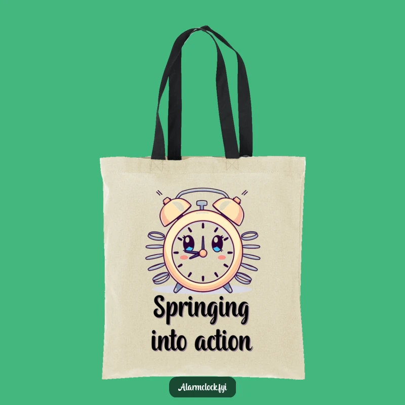 Funny Surprise Alarm Clock Springs Tote Bag - Practical and Hilarious 'Wow!' Bag